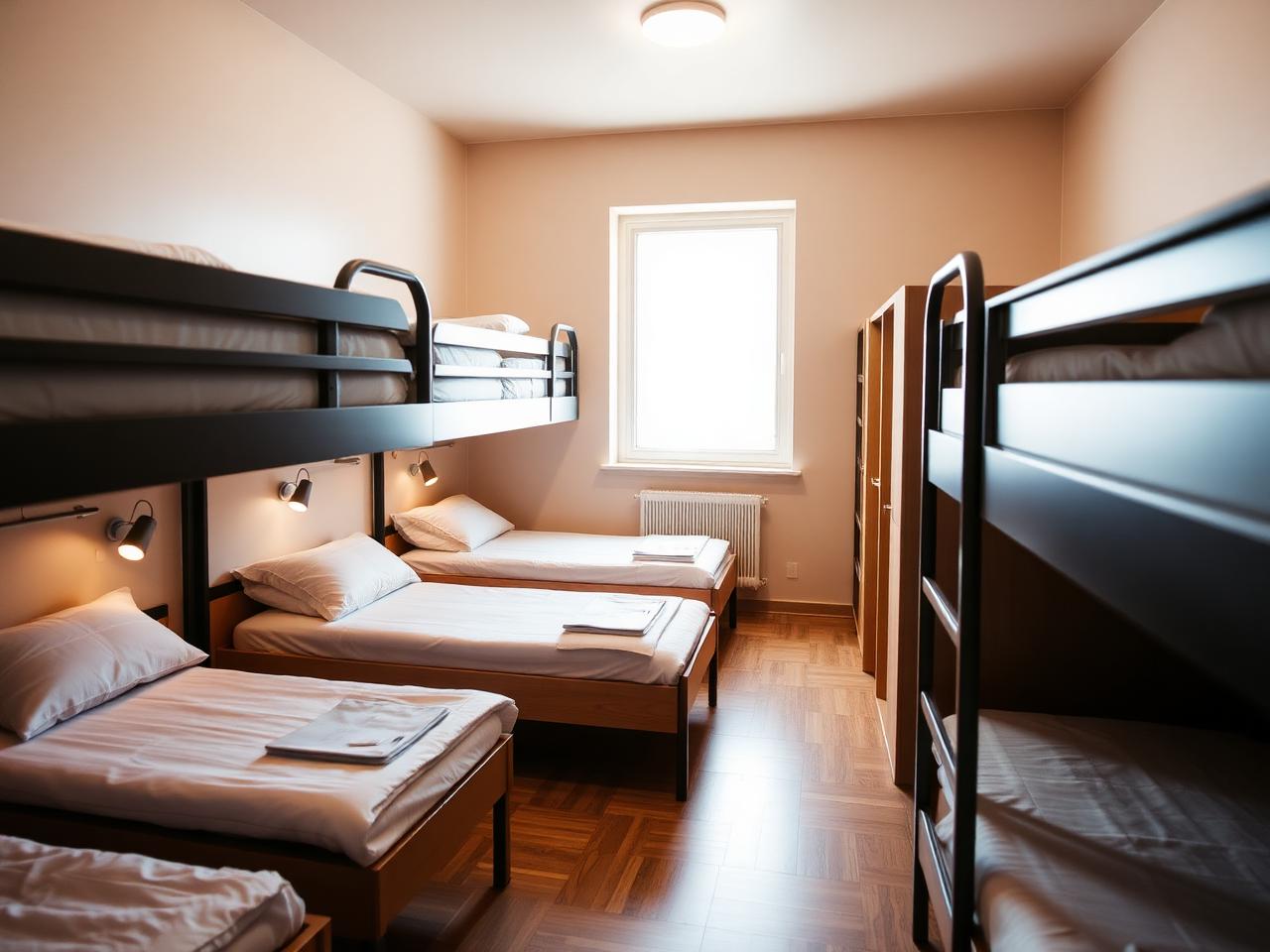 Jannat Dormitory interior showing clean, well-lit shared rooms